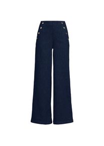 LANDS' END Soft Denim Matrosenjeans mit extraweitem Bein High Waist f&uuml;r Damen, Damen, size: regular, Blau, Elasthan/Polyester-Mischung, by Lands' End