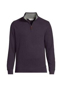 LANDS' END Rei&szlig;verschluss-Pullover aus Bedford-Ripp f&uuml;r Herren, Herren, size: regular, Rot, Baumwolle, by Lands' End