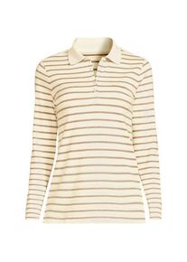 LANDS' END Supima-Poloshirt mit langen &Auml;rmeln f&uuml;r Damen, Damen, size: regular, Braun, Baumwolle, by Lands' End