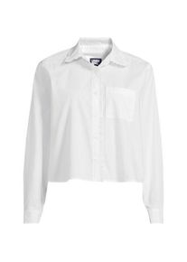 LANDS' END Verk&uuml;rztes Hemd mit R&uuml;schen f&uuml;r Damen, Damen, size: regular, Wei&szlig;, Baumwolle, by Lands' End
