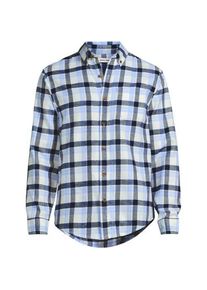LANDS' END Flanellhemd Flagship, Classic Fit f&uuml;r Herren, Herren, size: regular, Blau, Baumwolle/Baumwoll-Mischung/Polyester-Mischung, by Lands' End