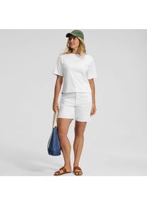 LANDS' END Kastiges Supima Interlock-Shirt '63, Damen, size: regular, Wei&szlig;, Baumwolle, by Lands' End