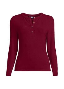 LANDS' END Henley-Shirt mit langen &Auml;rmeln f&uuml;r Damen, Damen, size: regular, Orange, Viskose, by Lands' End