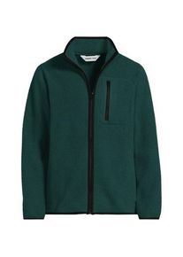 LANDS' END Teddyfleece-Jacke mit Rei&szlig;verschluss f&uuml;r Herren, Herren, size: regular, Gr&uuml;n, Polyester, by Lands' End