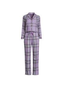 LANDS' END Pyjama-Set aus reinem Baumwoll-Flanell f&uuml;r Damen, Damen, size: regular, Lila, Baumwolle, by Lands' End