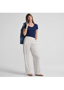 LANDS' END Shirt aus Baumwolle/Modal-Mix mit Ballettausschnitt f&uuml;r Damen, Damen, size: regular, Blau, Baumwolle/Baumwoll-Mischung/Baumwolle Modal, by Lands' End