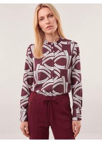 Walbusch Bluse mit Stehkragen Baumwollsatin