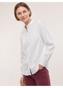 Walbusch Bluse mit Stehkragen Baumwollsatin