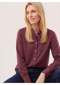 Walbusch Bluse mit Stehkragen Baumwollsatin