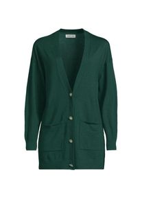 LANDS' END Merino-Cardigan mit Strasskn&ouml;pfen f&uuml;r Damen in Petite-Gr&ouml;&szlig;e, Damen, size: petite, Gr&uuml;n, Wolle, by Lands' End