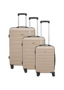Novel Reisekofferset, Braun, Metall, Kunststoff, Textil, 3-teilig, Bsci, 360&deg;-Rollensystem, TSA-Schloss, Tragehenkel, verstellbarer Schultergurt, Netzfach, Freizeit, Koffer & Taschen, Reisekoffer-Sets