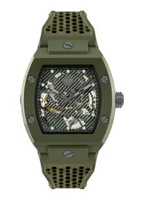 Philipp Plein The Skeleton Ecoceramic Gr&uuml;n Herren Armbanduhr PWVBA0223