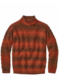 Mey & Edlich Mey & Edlich Herren Flammen-Mockneck Orange 55 % Wolle, 20 % Polyamid, 13 % Polyacryl, 10 % Mohair, 2 % Elasthan