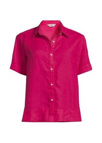 LANDS' END Premium Reinleinen-Hemd mit kurzen &Auml;rmeln f&uuml;r Damen in Petite-Gr&ouml;&szlig;e, Damen, size: petite, Pink, Leinen, by Lands' End