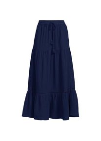 LANDS' END Maxi-Stufenrock aus Musselin f&uuml;r Damen in Plus-Gr&ouml;&szlig;e, Damen, size: plus, Blau, Baumwolle, by Lands' End