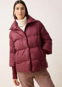 bonprix Daunenjacke mit recycelten Daunen und Strick&auml;rmeln, rot, Gr.46, Elegante Winterjacke f&uuml;r k&uuml;hlere Tage, Daunenjacke aus recycelten Daunen