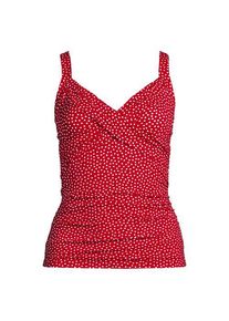 LANDS' END Tankinitop CHLORRESISTENT mit V-Ausschnitt f&uuml;r Damen, Damen, size: regular, Rot, Nylon-Mischung, by Lands' End