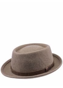 Diefenthal Herren Pork Pie Rhein Braun 100 % Wollfilz