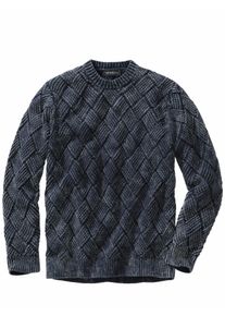 Mey & Edlich Mey & Edlich Herren Flechtwerk-Pullover Blau 87 % Baumwolle, 13 % Wolle