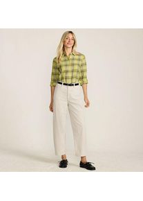 LANDS' END Barrel-Feincordhose High Waist f&uuml;r Damen in Petite-Gr&ouml;&szlig;e, Damen, size: petite, Elfenbein, Elasthan/Baumwoll-Mischung, by Lands' End