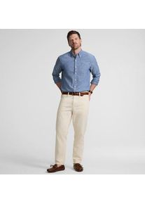 LANDS' END Soft Comfort Straight Fit Jeans im Leinenmix, Herren, size: regular, Elfenbein, Baumwolle/Leinen/Baumwoll-Mischung, by Lands' End