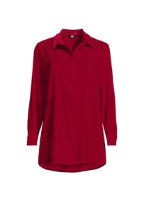 LANDS' END Samtbluse f&uuml;r Damen, Damen, size: regular, Rot, Polyester, by Lands' End