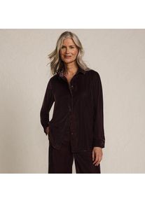 LANDS' END Samtbluse f&uuml;r Damen, Damen, size: regular, Braun, Polyester, by Lands' End