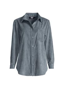 LANDS' END Stretchcord-Bluse f&uuml;r Damen, Damen, size: regular, Grau, Polyester/Nylon/Viskose, by Lands' End