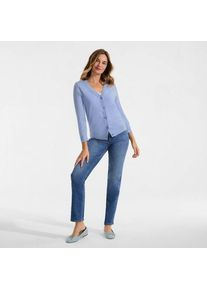 LANDS' END CashTouch Cardigan mit V-Ausschnitt f&uuml;r Damen, Damen, size: regular, Blau, Polyacryl, by Lands' End