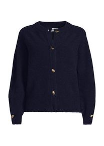 LANDS' END Wool Touch Cardigan mit Rundausschnitt f&uuml;r Damen, Damen, size: regular, Blau, Wolle/Polyester/Nylon, by Lands' End