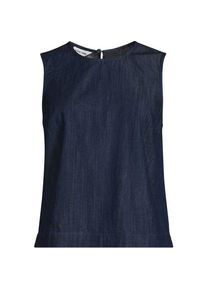 LANDS' END &Auml;rmelloses Top aus Lyocell-Mix, Damen, size: regular, Blau, Baumwolle/Lyocell (Viskose), by Lands' End