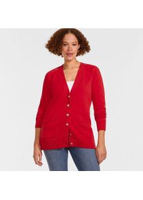 LANDS' END Relaxter V-Cardigan DRIFTER f&uuml;r Damen, Damen, size: regular, Rot, Baumwolle, by Lands' End