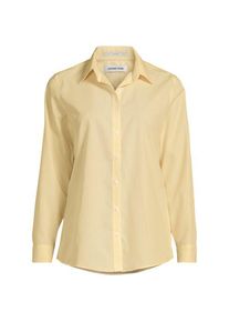 LANDS' END B&uuml;gelfreie Baumwoll-Bluse in Petite-Gr&ouml;&szlig;e, Damen, size: petite, Gelb, Baumwolle, by Lands' End