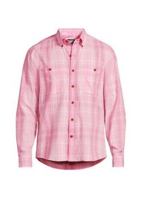 LANDS' END Leichtes Flanellhemd f&uuml;r Herren, Herren, size: regular, Pink, Elasthan/Baumwoll-Mischung, by Lands' End