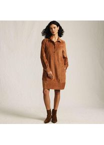 LANDS' END Breitcord-Hemdkleid f&uuml;r Damen in Petite-Gr&ouml;&szlig;e, Damen, size: petite, Braun, Baumwolle, by Lands' End