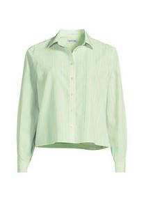 LANDS' END Kurze, b&uuml;gelfreie Hemdbluse f&uuml;r Damen, Damen, size: regular, Gr&uuml;n, Baumwolle, by Lands' End