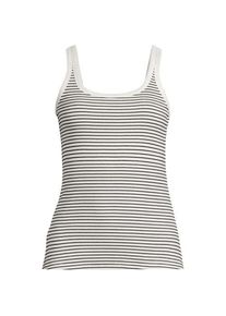 LANDS' END Ripp-Tanktop f&uuml;r Damen, Damen, size: regular, Elfenbein, Elasthan/Baumwoll-Mischung, by Lands' End