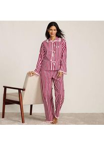 LANDS' END Lands' End x Lulu Guinness Popeline-Pyjamaset in Petite-Gr&ouml;&szlig;e, Damen, size: petite, Rot, Baumwolle, by Lands' End