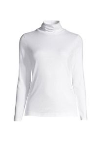 LANDS' END Rollkragenshirt aus Supima f&uuml;r Damen, Damen, size: regular, Wei&szlig;, Baumwolle, by Lands' End