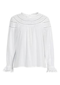LANDS' END Voile-Bluse aus Baumwollmix f&uuml;r Damen, Damen, size: regular, Wei&szlig;, Baumwoll-Mischung/Viskose-Mischung/Baumwolle Modal, by Lands' End