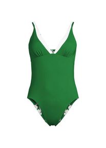 LANDS' END Wendbarer Badeanzug mit Spaghettitr&auml;gern und extra hohem Beinausschnitt f&uuml;r Damen, Damen, size: regular, Gr&uuml;n, Polyester-Mischung, by Lands' End