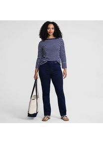 LANDS' END High Waist Straight Knit STARFISH Jeans in Petite-Gr&ouml;&szlig;e, Damen, size: petite, Blau, Baumwoll-Mischung/Polyester-Mischung, by Lands' End