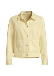 LANDS' END Soft Comfort Jeansjacke im Leinenmix, Damen, size: regular, Gelb, by Lands' End