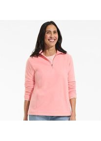 LANDS' END Anyweather Fleece-Pullover mit Rei&szlig;verschluss f&uuml;r Damen in Plus-Gr&ouml;&szlig;e, Damen, size: plus, Pink, Polyester, by Lands' End
