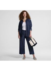 LANDS' END 7/8-Schlupfhose aus Lyocell-Mix in Petite-Gr&ouml;&szlig;e, Damen, size: petite, Blau, Baumwolle/Lyocell (Viskose), by Lands' End