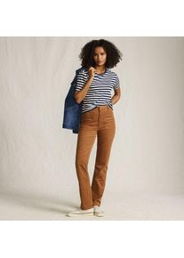 LANDS' END Rail Straight Feincordhose High Waist f&uuml;r Damen in Petite-Gr&ouml;&szlig;e, Damen, size: petite, Braun, Elasthan/Baumwoll-Mischung, by Lands' End