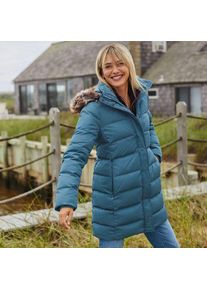 LANDS' END Daunenmantel mit Kapuze f&uuml;r Damen, Damen, size: regular, Blau, Polyester, by Lands' End