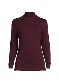 LANDS' END Stehkragen-Shirt in Petite-Gr&ouml;&szlig;e, Damen, size: petite, Rot, Baumwolle, by Lands' End