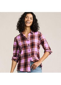 LANDS' END Boyfriend-Bluse aus Flanell, Damen, size: regular, Pink, Baumwolle, by Lands' End