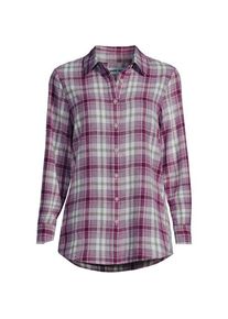 LANDS' END Boyfriend-Bluse aus Flanell f&uuml;r Damen in Plus-Gr&ouml;&szlig;e, Damen, size: plus, Elfenbein, Baumwolle, by Lands' End
